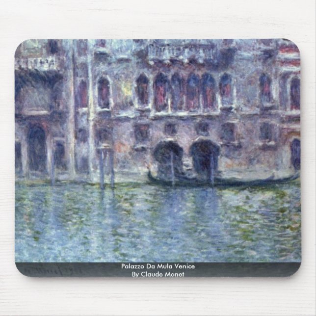 Palazzo Da Mula Venedig vid Claude Monet Musmatta (Framsidan)
