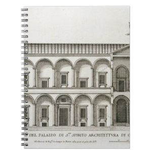 Palazzo di Santo Spirito, från "Palazzi di Roma", Anteckningsbok Med Spiral