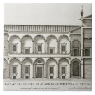 Palazzo di Santo Spirito, från "Palazzi di Roma", Kakelplatta