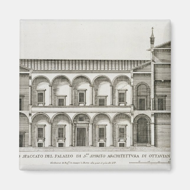 Palazzo di Santo Spirito från "Palazzi di Roma", Magnet (Framsidan)