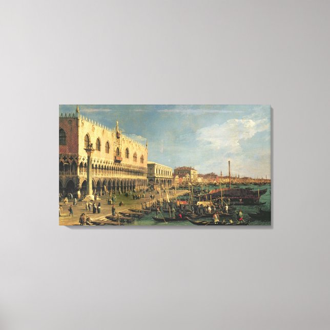 Palazzo Ducale och Riva degli Schiavoni, Venic Canvastryck (Framsida)