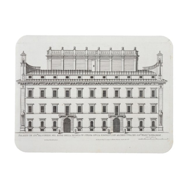 Palazzo Falconieri, Rom, från "Palazzi di Roma", Magnet (Horisontell)