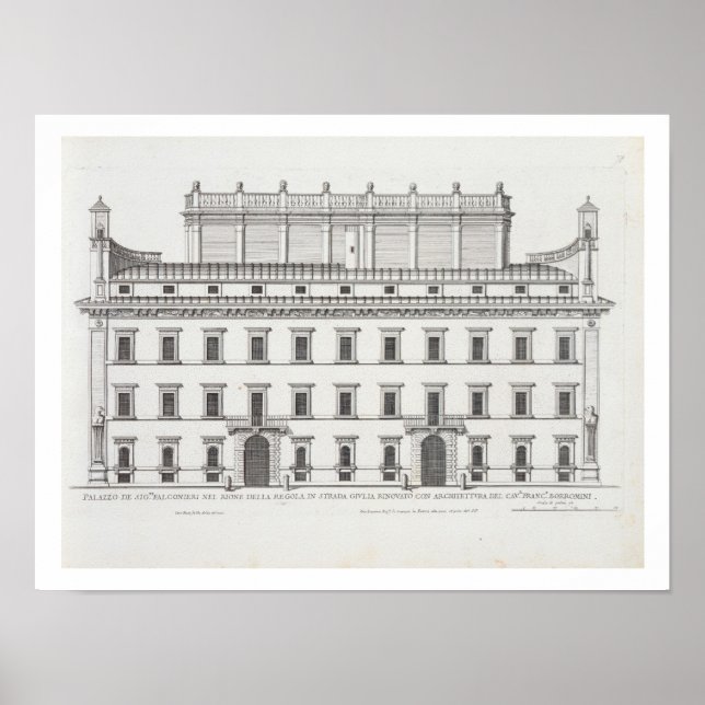 Palazzo Falconieri, Rom, från "Palazzi di Roma", Poster (Framsidan)