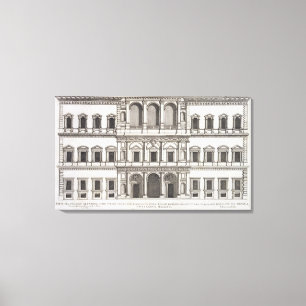 Palazzo Farnese, från "Palazzi di Roma", del mig, Canvastryck