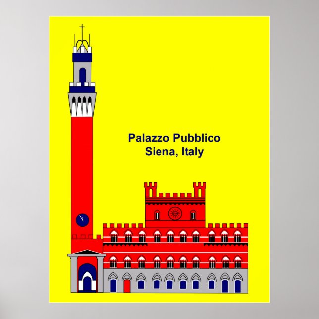 Palazzo Pubblico-inspirationen - Siena, Italien Poster (Framsidan)