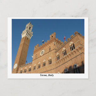 Palazzo Pubblico, Piazza del Campo, Siena Italien Vykort