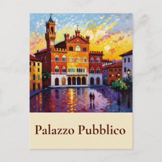 Palazzo Pubblico - Siena, Toscana, centrala Italie Vykort