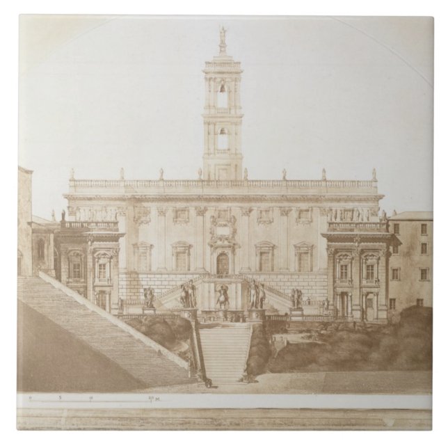 Palazzo Senatorio, huvudstaden, Rome, från 'Fragme Kakelplatta (Framsidan)