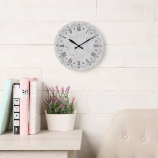 Palazzo White Marble Wall Clock Stor Klocka