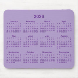 Pale and Royal Purple 2026 Calendar Musmatta