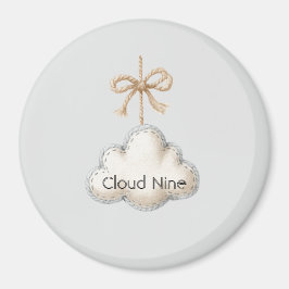 Pale Blue Cloud Nine Magnet