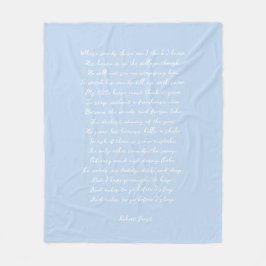 Pale Blue Custom Poem Song Lyric Quote  Fleecefilt