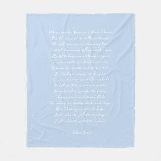 Pale Blue Custom Poem Song Lyric Quote Fleecefilt