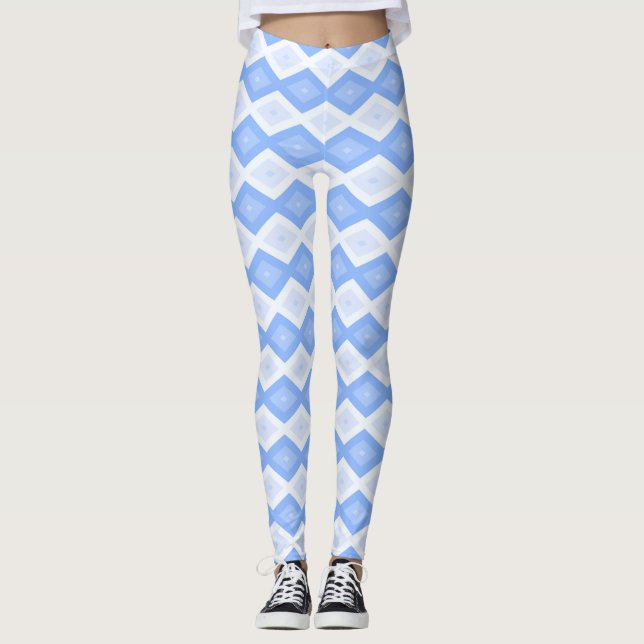 Pale blue diamond pattern leggings (Framsida)