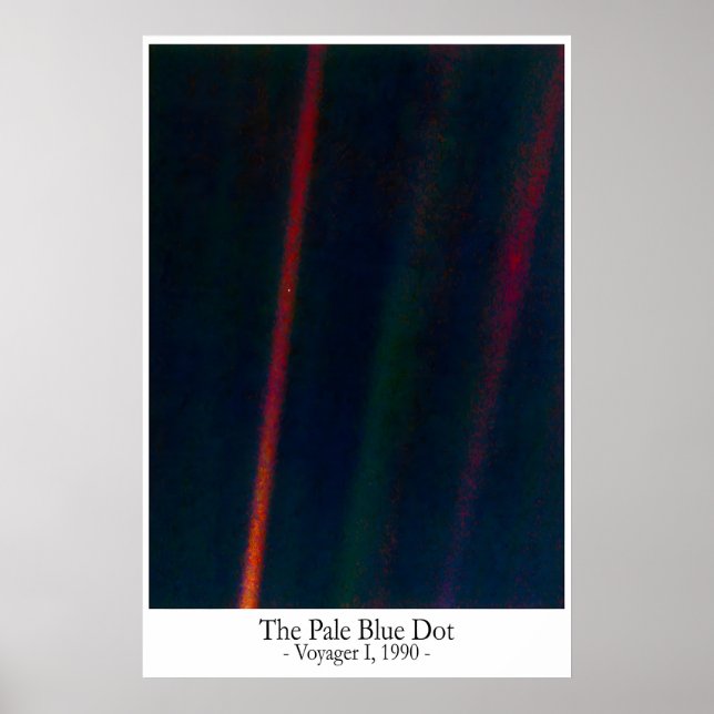 Pale Blue Dot Poster Voyager 1 Astronomi Tryck 10 (Framsidan)