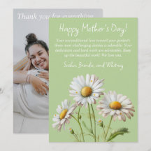 Pale Green Prästkragar Glad mors dag-kort|1 Foto