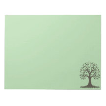 🌳 Pale Green Tree of Life Notepad - Stationery