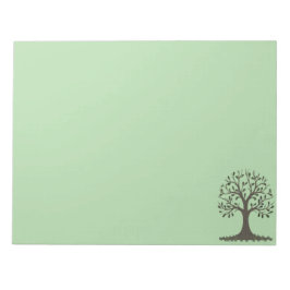 🌳 Pale Green Tree of Life Notepad - Stationery Anteckningsblock