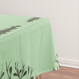 🌳 Pale Green Tree of Life Tablecloth