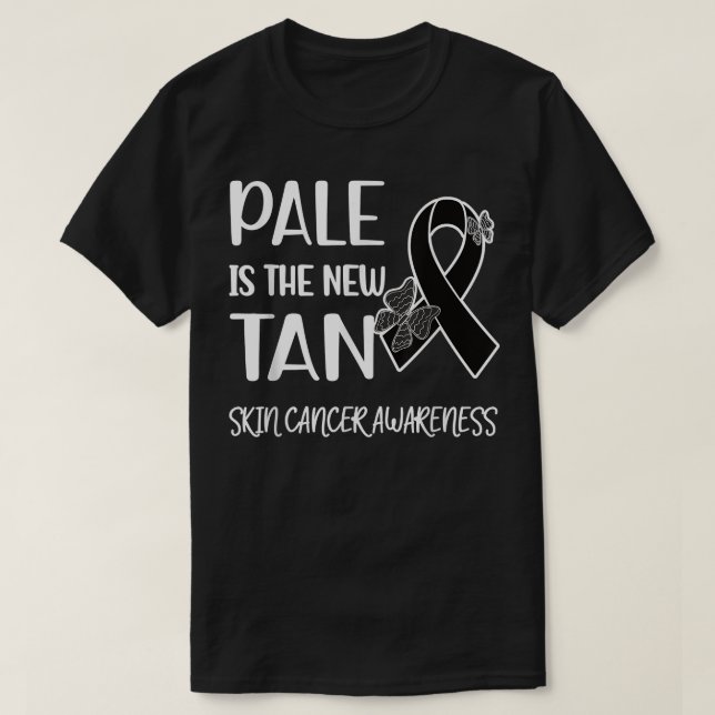 Pale Is The New Tan  Skin Cancer Survivor Melanoma T Shirt (Design framsida)