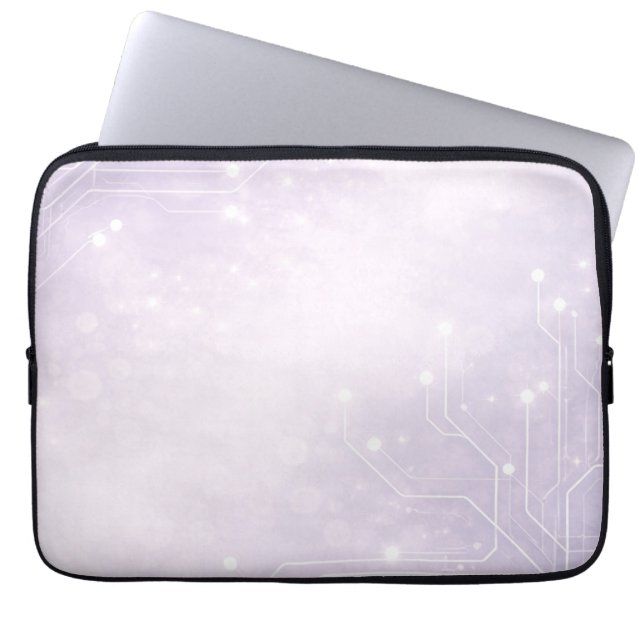 Pale lilac and pearl gray AI art  Laptop Fodral (Framsidan)