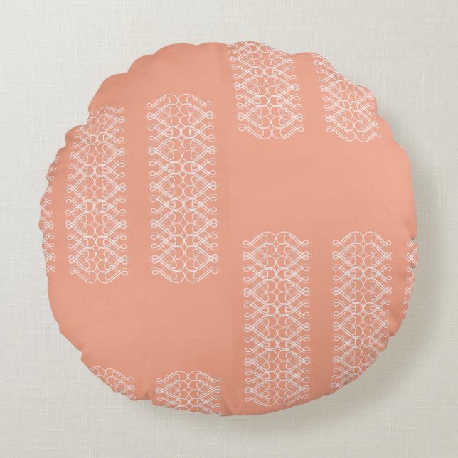 Pale Orange Round Pillow Rund Kudde (Framsidan)