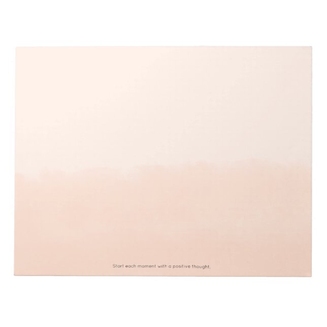 Pale Orange Watercolor Abstract Anteckningsblock (Framsida)