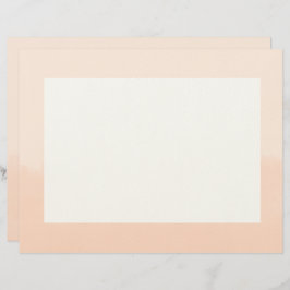 Pale Orange Watercolor Abstract Brevhuvud