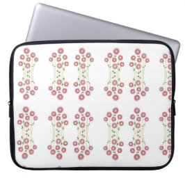 Pale pink abstract florals  laptop fodral