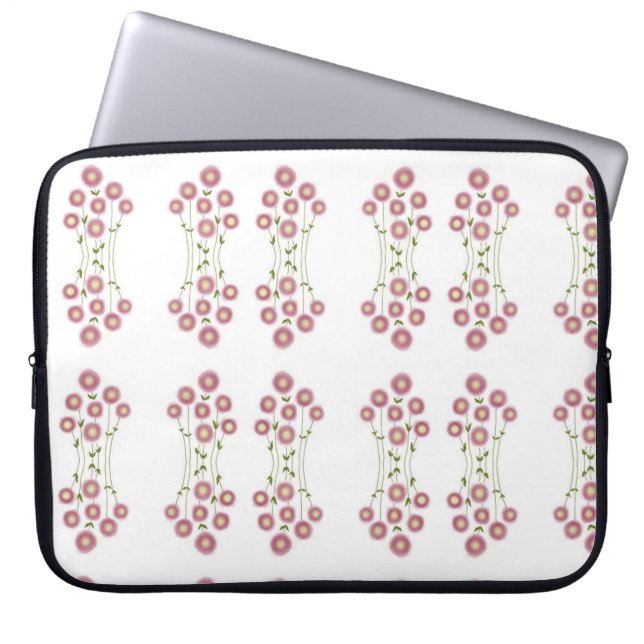 Pale pink abstract florals  laptop fodral (Framsidan)