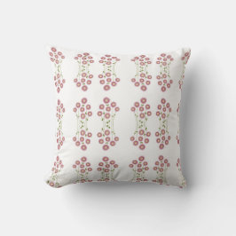 Pale pink abstract florals Throw Pillow Kudde
