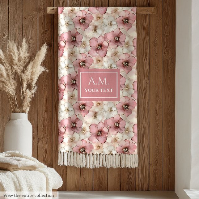 Pale Pink Elegance Personalized Soft Pastel Throw Fleecefilt (Pale Pink Elegance Personalized Soft Pastel Throw Fleece Blanket)
