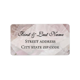 Pale Pink Florals Label Adressetikett