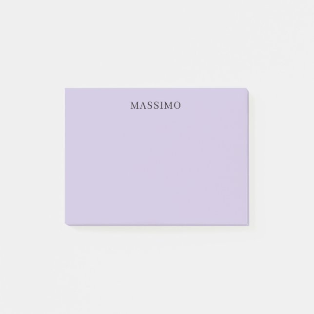 Pale Purple Professional Unique Classical Own Name Post-it Block (Framsida)