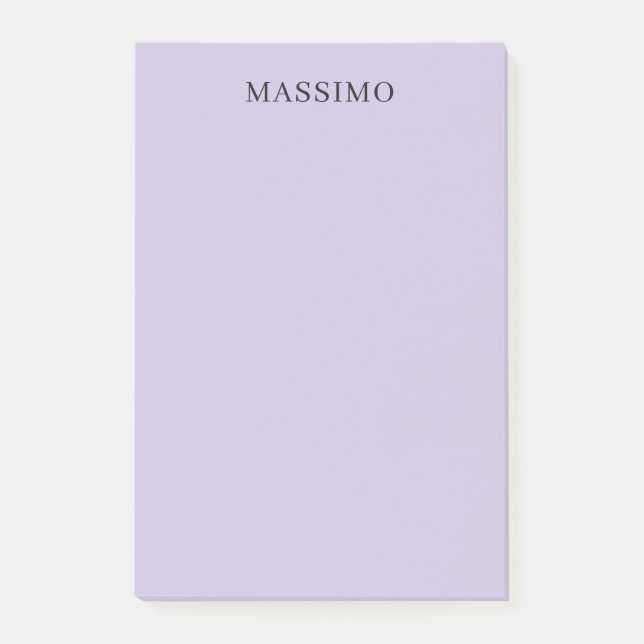 Pale Purple Professional Unique Classical Own Name Post-it Block (Framsida)