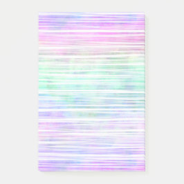 pale rainbow brush stroke stripes : post-it block