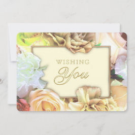 Pale Yellow Rose Secret Gardens Birthday Card Inbjudningar