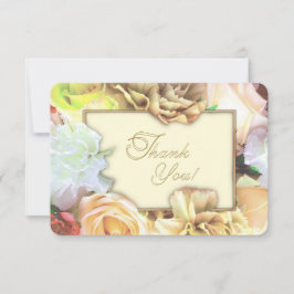 Pale Yellow Rose Thank You Card Tack Kort