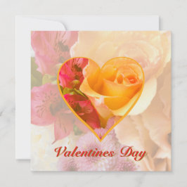 Pale Yellow Rose Valentine Card Inbjudningar