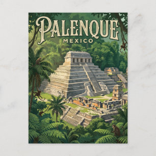Palenque arkeologiska zon Mexiko Vykort