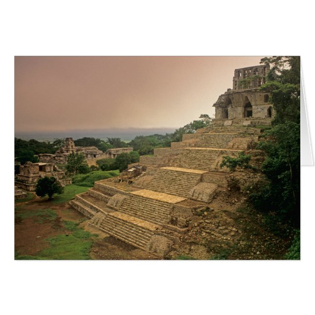 Palenque, Chiapas, Mexiko, Maya Hälsningskort (Framsidan Horizontal)