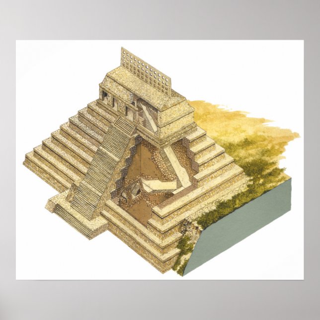 Palenque Mexiko. Mall för påskrifter Poster (Framsidan)