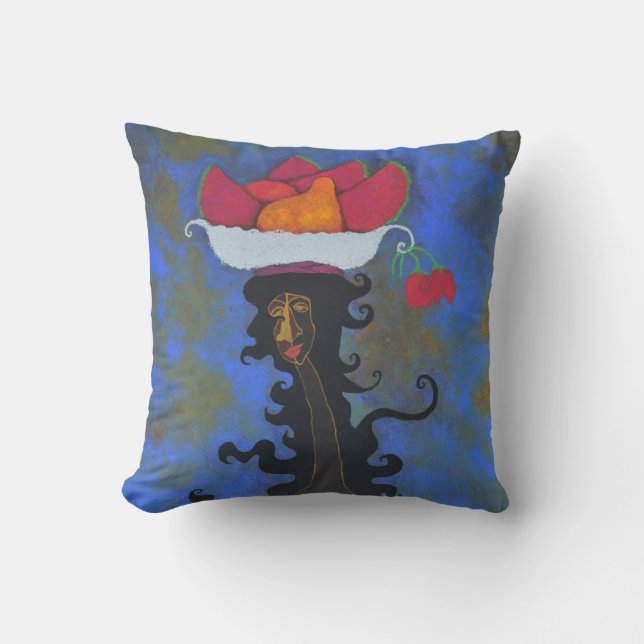 Palenquera y rosas kudder kudde (Framsida)