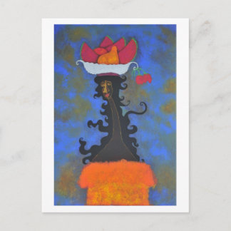 Palenquera y rosas vykort