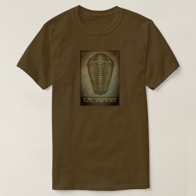 Paleo-chic Calymene Sepia Trilobit T Shirt (Design framsida)