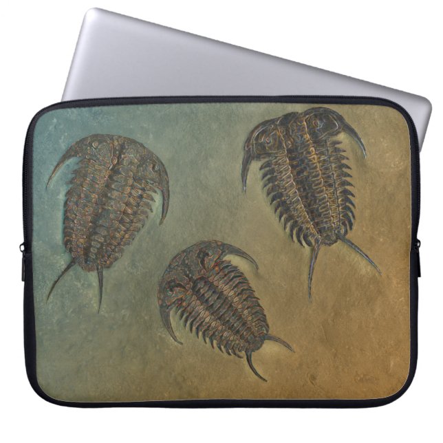 "Paleo-chic" Ceraurus Fossil Trilobite Laptop Sleeve (Framsidan)