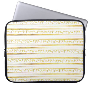 Paleo Hebrew-freden var på dig Faux Guld Foil Laptop Fodral