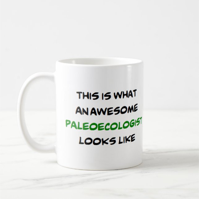 paleoekolog, fantastisk kaffemugg (Vänster)