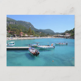 Paleokastritsa Beach, Corfu Vykort