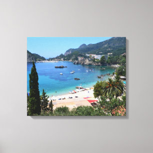 Paleokastritsa Corfu Grekland Canvastryck